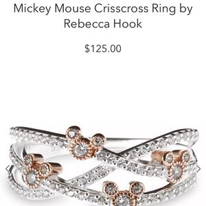 Walt Disney World Rebecca Hooke Mickey Cross Ring.